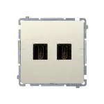 SIMON BASIC WMUH-0xxxx2-9011 Gniazdo HDMI podwójne (moduł); beż