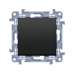 SIMON 10 WC-W1xxxxx-01-49xx Łącznik jednobiegunowy (moduł) 10AX, 250V~, zaciski śrubowe; czarny mat