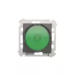 SIMON 54 WMDS-020x3x-046 Sygnalizator świetlny LED – światło zielone (moduł) 230V~; brąz mat