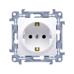 SIMON 10 WC-GSZ1Zxx-01-11xx Gniazdo wtyczkowe Schuko pojedyncze z przesłonami torów prądowych (moduł) 16A, 250V~, zaciski śrubowe; biały