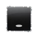 SIMON BASIC WMUL-0610xx-Y011 Łącznik schodowy z podświetleniem LED bez piktogramu (moduł) 10AX, 250V~, szybkozłącza; czarny