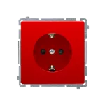 SIMON BASIC WMUW-02111x-A011 Gniazdo wtyczkowe z uziemieniem Schuko (moduł), z przesłonami torów prądowych, 16A, 250V~, zaciski śrubowe; czerwone