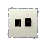 SIMON BASIC WMUH-01xxx1-9011 Gniazdo HDMI + RJ45 kat.6. (moduł); beż