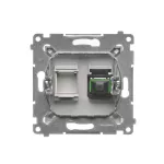SIMON 54 WMDK-0601xx-043 Gniazdo światłowodowe / optyczne pojedyncze SC/APC (moduł); srebrny mat