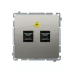 SIMON BASIC WMUK-051022-H011 Gniazdo światłowodowe / optyczne podwójne SC/APC (moduł); satynowy