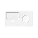 SIMON 100 W100-10020224x-230 Panel 2-krotny: 1 gniazdo + 1 klawisz + 1 ładowarka USB (prawa strona); biały mat