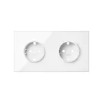 SIMON 100 W100-10020202x-130 Panel 2-krotny: 2 gniazda zasilające; biały