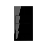SIMON 100 W100-10020215x-138 Panel 2-krotny pion: 3 klawisze; czarny