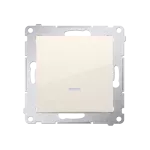 SIMON 54 WMDL-0610xU-041 Łącznik schodowy z podświetleniem LED bez piktogramu (moduł) 10AX, 250V~, szybkozłącza; kremowy