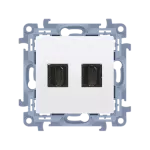 SIMON 10 WC-GHDMI2x-01-11xx Gniazdo HDMI ver.1.4 podwójne (moduł); biały