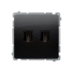 SIMON BASIC WMUH-0xxxx2-Y011 Gniazdo HDMI podwójne (moduł); czarny