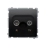 SIMON BASIC WMUA-05010z-Y011 Gniazdo antenowe R-TV końcowe, separowane (moduł), 1x wejście: 5–862 MHz; czarny