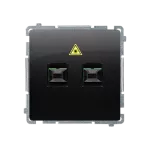SIMON BASIC WMUK-051022-Y011 Gniazdo światłowodowe / optyczne podwójne SC/APC (moduł); czarny