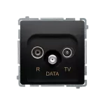 SIMON BASIC WMUA-06xxxx-Y013 Gniazdo antenowe R-TV-DATA (moduł). 1x wejście: 5–862 MHz; czarny