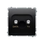 SIMON BASIC WMUA-07xxxx-Y013 Gniazdo antenowe TV-DATA (moduł) 1x wejście: 5–1000 MHz; czarny
