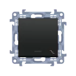 SIMON 10 WC-W6Lxxxx-01-49xx Łącznik schodowy z podświetleniem LED (moduł) 10AX, 250V~, zaciski śrubowe; czarny mat