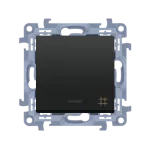 SIMON 10 WC-W7Lxxxx-01-49xx Łącznik krzyżowy z podświetleniem LED (moduł) 10AX, 250V~, zaciski śrubowe; czarny mat