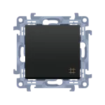 SIMON 10 WC-W7xxxxx-01-49xx Łącznik krzyżowy (moduł) 10AX, 250V~, zaciski śrubowe; czarny mat