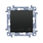 SIMON 10 WC-D1Lxxxx-01-49xx Przycisk dzwonek z podświetleniem LED (moduł) 10AX, 250V~, zaciski śrubowe; czarny mat