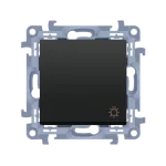 SIMON 10 WC-S1xxxxx-01-49xx Przycisk światło (moduł) 10AX, 250V~, zaciski śrubowe; czarny mat