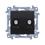 SIMON 10 WC-AD1xxxx-01-49xx Gniazdo antenowe końcowe RTV-DATA (moduł), 1x wejście: 5÷1000 MHz; czarny mat