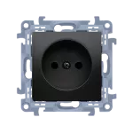 SIMON 10 WC-G1xxxxx-01-49xx Gniazdo wtyczkowe bez uziemienia pojedyncze (moduł) 16A, 250V~, zaciski śrubowe; czarny mat