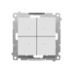 SIMON 55 WMDL-TEW4-114 Łącznik elektroniczny 4-krotny z funkcją przycisku lub łącznika czasowego, do sterownia niezależnie 4 obwodami, 230 V (moduł); Jasnoszary mat