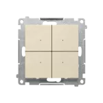 SIMON 55 WMDL-TEW4-144 Łącznik elektroniczny 4-krotny z funkcją przycisku lub łącznika czasowego, do sterownia niezależnie 4 obwodami, 230 V (moduł); Szampański mat