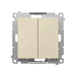 SIMON 55 WMDL-TEW2-144 Łącznik elektroniczny podwójny z funcją przycisku lub łącznika czasowego, 2x10 A, 230 V (moduł); Szampański mat