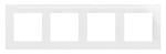 SIMON 55 WMDZ-0140xZ-181 Ramka 4-krotna Nature; Szkło classic białe