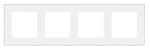 SIMON 55 WMDZ-TRD4.163-111 Ramka 4-krotna DUO; Biała, podstawa chrom
