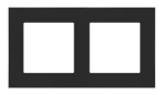 SIMON 55 WMDZ-TRD2.163-149 Ramka 2-krotna DUO; Czarna, podstawa chrom