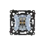 SIMON 55 WMDL-0P1xR2-0xx Przycisk podwójny zwierny (mechanizm) 10AX, 250V~, szybkozłącza, czarna rama montażowa