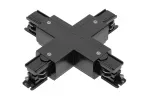 ŁĄCZNIK X DO SZYNOPRZEWODU 3-FAZOWEGO X-RAIL, 166X166mm, CZARNY
