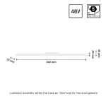 SYSTEM SHIFT - LINE M oprawa na szynoprzewód 602x23x42mm 17W 100st biały 5 lat gw.