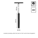 SYSTEM SHIFT - HANGIT oprawa zwis na szynoprzewód 40x297 (935mm kabel) 12W 25st czarny 5 lat gw.