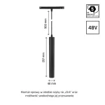 SYSTEM SHIFT - HANGIT oprawa zwis na szynoprzewód 40x297 (935mm kabel) 12W 25st czarny 5 lat gw.