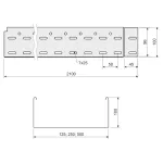 NKZI 100X125X0.70 EO - korytko kablowe z zintegrowaną złączką