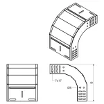 SO 90X35X150 F - wznoszący się łuk 90° (1 szt.)