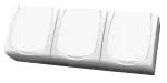 MADERA Gniazdo potrójne z uziemieniem schuko z przesłonami torów prądowych wieczko w kolorze wyrobu - kolor biały