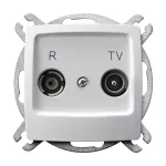 KARO Gniazdo RTV przelotowe 10-dB - kolor biały