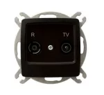 KARO Gniazdo RTV przelotowe 10-dB - kolor czekoladowy metalik