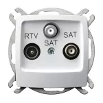 KARO Gniazdo RTV-SAT z dwoma wyjściami SAT - kolor biały
