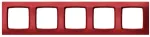 KARO Ramka pięciokrotna - kolor perłowa czerwień
