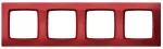 KARO Ramka poczwórna - kolor perłowa czerwień