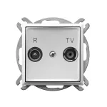 ARIA Gniazdo RTV przelotowe 10-dB - kolor biały
