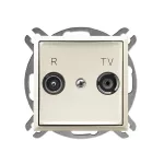 ARIA Gniazdo RTV przelotowe 10-dB - kolor ecru