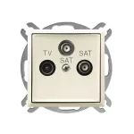 ARIA Gniazdo RTV-SAT z dwoma wyjściami SAT - kolor ecru
