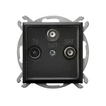 ARIA Gniazdo RTV-SAT z dwoma wyjściami SAT - kolor czarny metalik