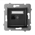 ARIA Gniazdo komputerowe pojedyncze, kat. 5e MMC - kolor czarny metalik